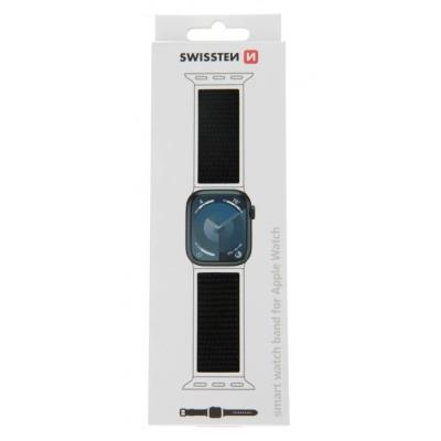 Swissten řemínek pro apple watch nylonový 38 / 40 / 41 mm černý