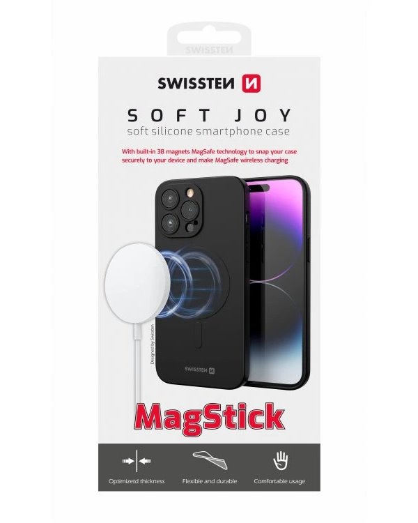 Swissten pouzdro soft joy magstick pro apple iphone 16 black