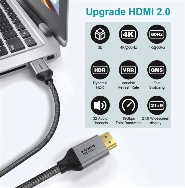 Swissten kabel hdmi na hdmi 4k 60hz 2,0 m