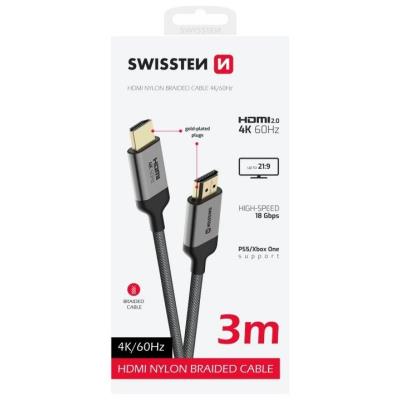 Swissten kabel hdmi na hdmi 4k 60hz 3,0 m