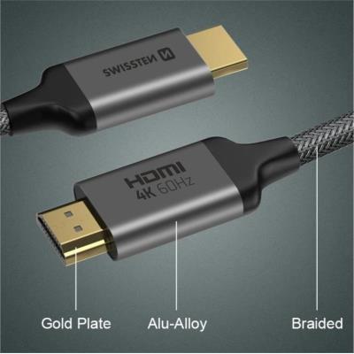 Swissten kabel hdmi na hdmi 4k 60hz 2,0 m
