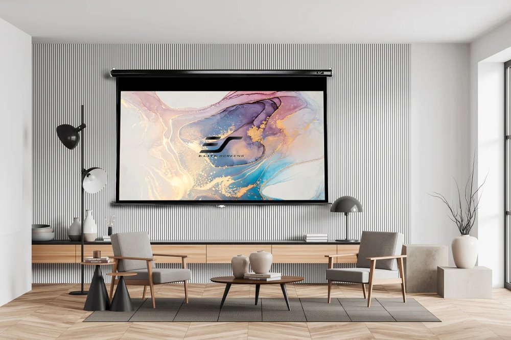 ELITE SCREENS plátno roleta 120" (304,8cm)/ 16:9/ 149,4×265,7cm/ gain 1.1/ case černý