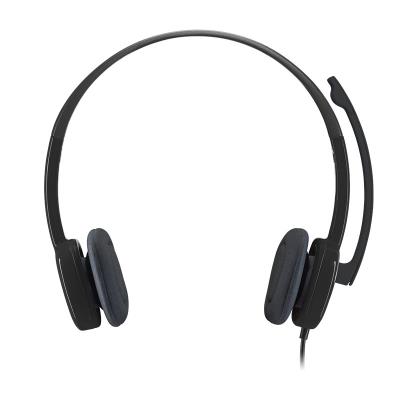 POŠKOZENÝ OBAL - Logitech Headset Stereo H151/ drátová sluchátka + mikrofon/ 3,5 mm jack/ černá