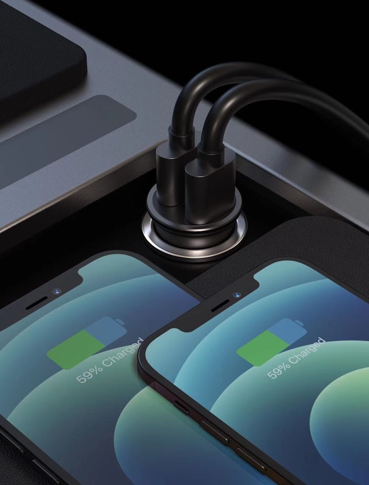 Swissten cl adaptér power delivery usb-c + quick charge 3.0 36w metal černý