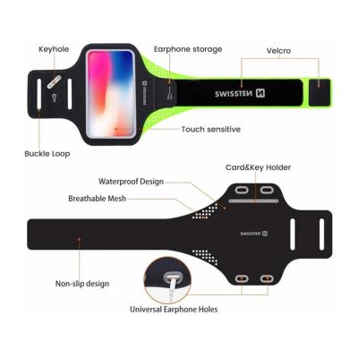 Swissten pouzdro armband case vel. 7,0" černé