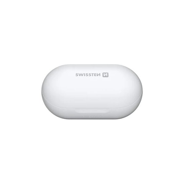 Swissten bluetooth tws sluchátka stonebuds bílá
