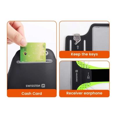 Swissten pouzdro armband case vel. 6,0" černé