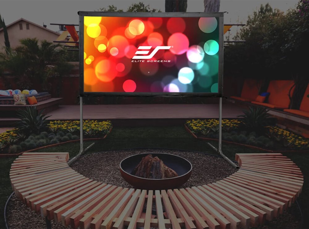 ELITE SCREENS plátno mobilní outdoor stativ 120" (304,8cm)/ 16:9/ 149,4×265,7cm/ hliníkový/ přední a zadní projekce
