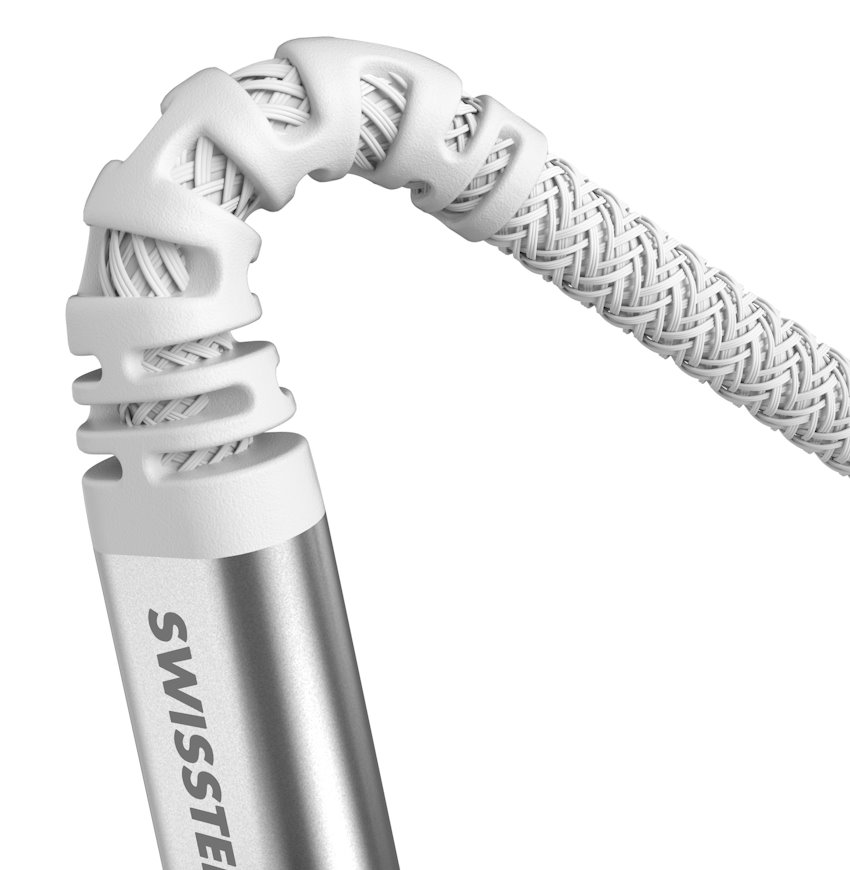 Swissten datový kabel kevlar usb / usb-c 1,5 m bílý