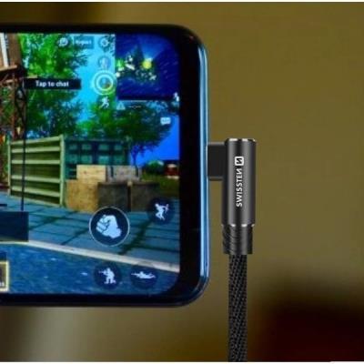 Swissten textilní datový kabel arcade usb / micro usb 1,2 m černý