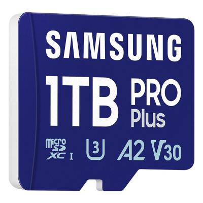 SAMSUNG PRO Plus MicroSDXC 1TB + USB Adaptér / CL10 UHS-I U3 / A2 / V30
