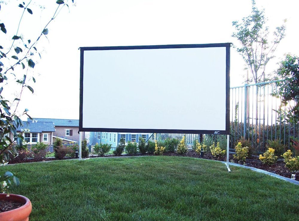 ELITE SCREENS plátno mobilní outdoor stativ 100" (254cm)/ 16:9/ 124,5×221,5cm/ hliníkový rám/ gain 1.1/ CineWhite