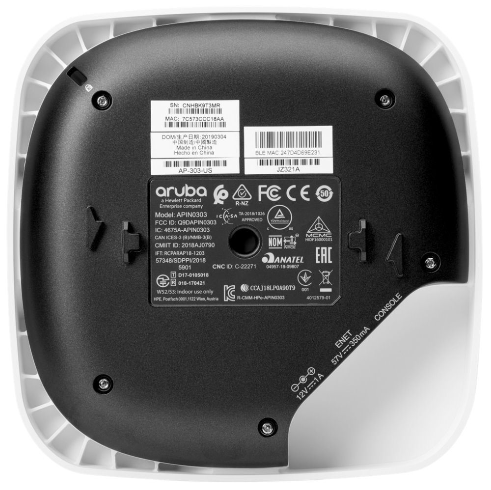 HPE Aruba Instant On AP11 (RW) Indoor AP with DC Power Adapter and Cord (EU) Bundle (R2W96A+R2X20A)