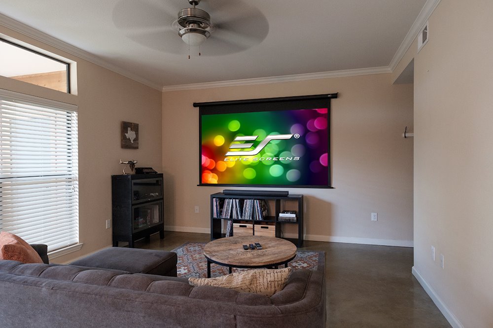 ELITE SCREENS plátno elektrické motorové 100" (254cm)/ 16:9/ 124,5×221,5cm/ MaxWhite/ gain 1.1/ 24" drop/ case černý