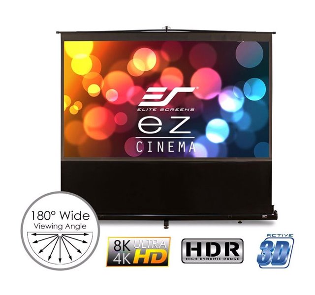 ELITE SCREENS plátno teleskopické od podlahy vzhůru 135" (342,9cm)/ 16:9/ 168,1×299cm/ gain 1.1/ case černý