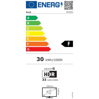 BENQ 32" IPS LED RD320U/ 3840x2160 / 2000:1/ 5ms/ 400 cdm/ HDMI/ DP/USB-C/Daisy chain/výškově nast./ černý