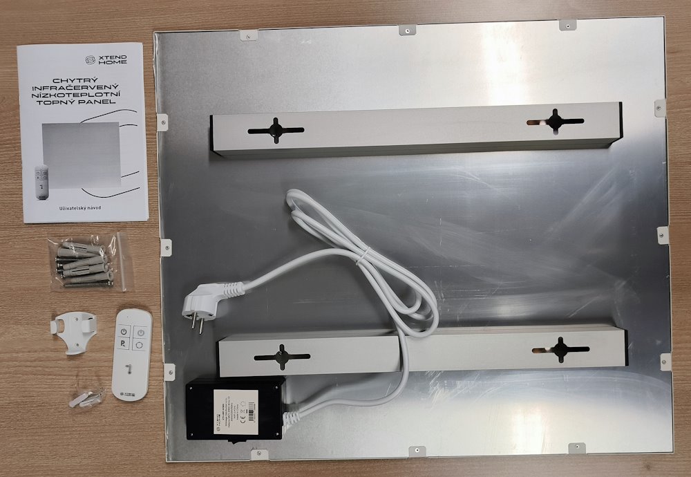 Xtend Home topný infra panel, bezrámový, 300W, 230V, bílý, Wi-Fi, Tuya