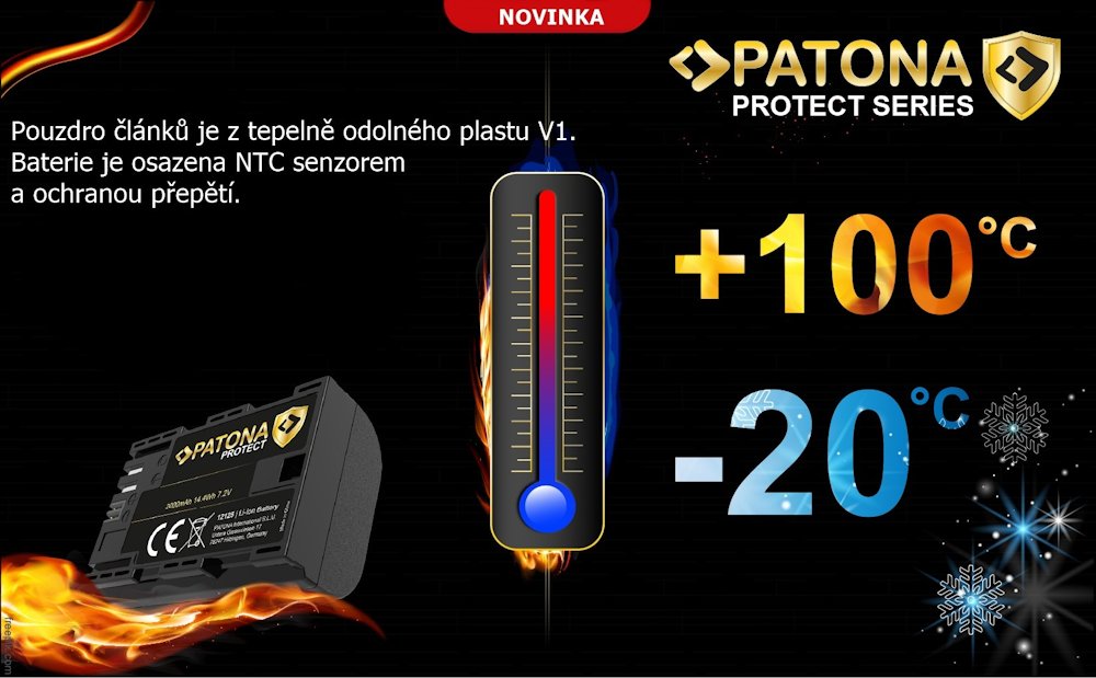 PATONA baterie pro digitální kameru GoPro Hero 13/ 1950mAh Li-Ion Protect Enduro