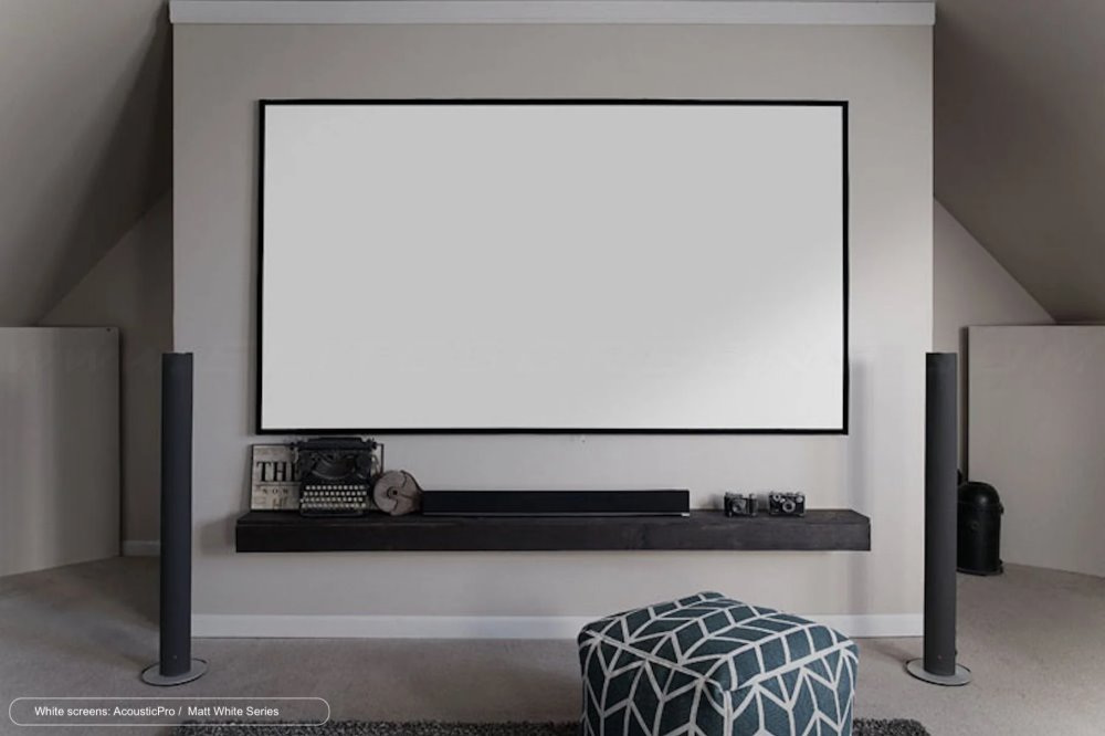 ELITE SCREENS plátno v pevném rámu 135" (342,9cm)/ 16:10/ 181,7×290,8cm/ gain 1.1/ CineWhite/ bezrámové