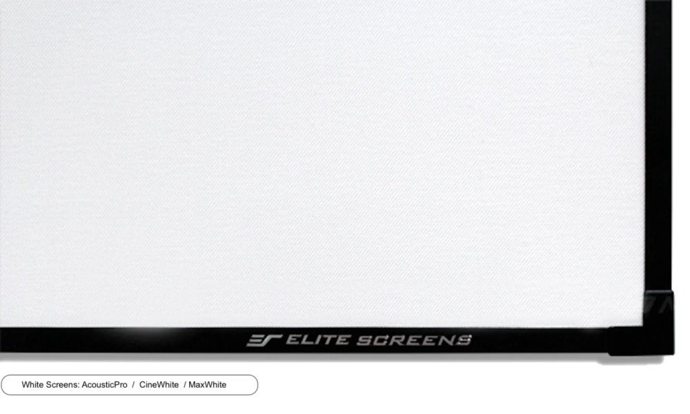 ELITE SCREENS plátno v pevném rámu 150" (381cm)/ 16:10/ 201,9×323,1cm/ gain 1.1/ CineWhite/ bezrámové