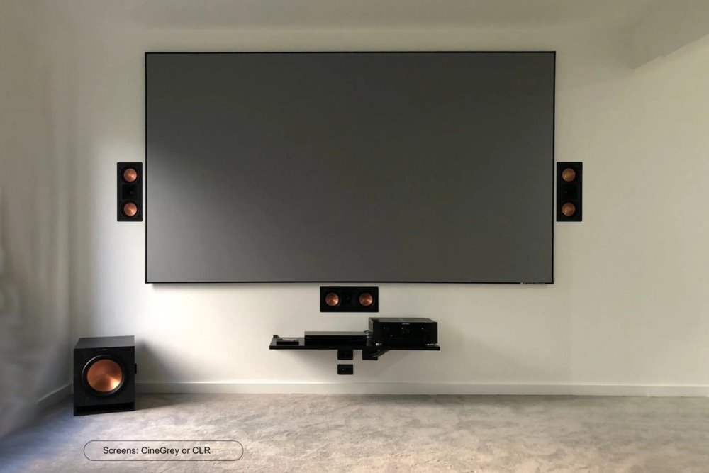 ELITE SCREENS plátno v pevném rámu 110" (279,4cm)/ 16:9/ 137×243,6cm/ gain 1.2/ CineGrey 3D/ bezrámové