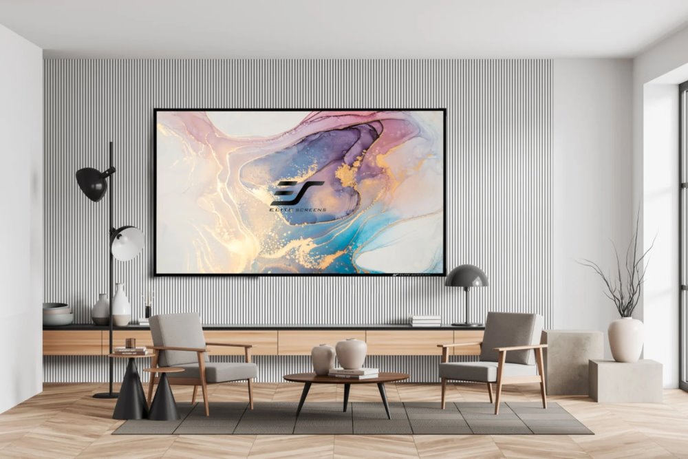 ELITE SCREENS plátno v pevném rámu 150" (373,6cm)/ 16:9/ 186,7×332,2cm/ gain 1.2/ CineGrey 3D/ bezrámové