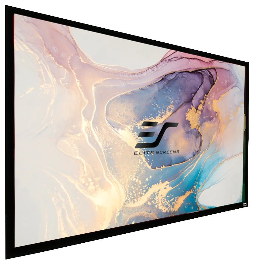 ELITE SCREENS plátno v pevném rámu 165" (419,1cm)/ 16:9/ 205,7×365,8cm/ gain 1.1/ rám černý 6cm/ CineWhite