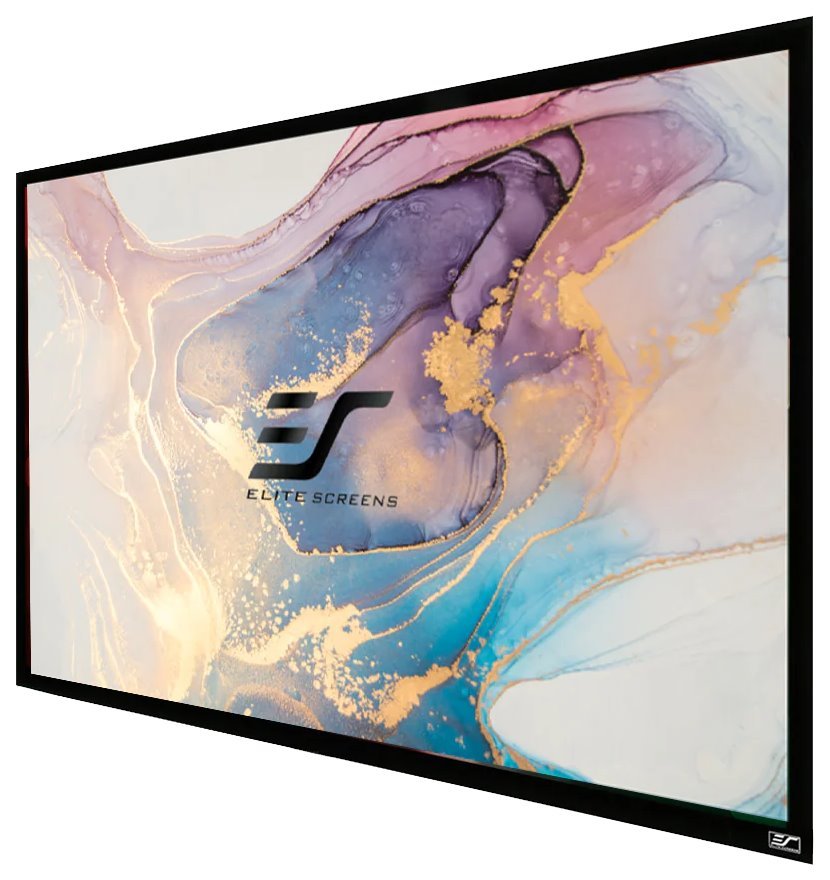 ELITE SCREENS plátno v pevném rámu CINEMA Scope 138" (350,5cm)/ 2,35:1/ 137,2×322,3cm/ gain 1.1/ rám černý 6cm