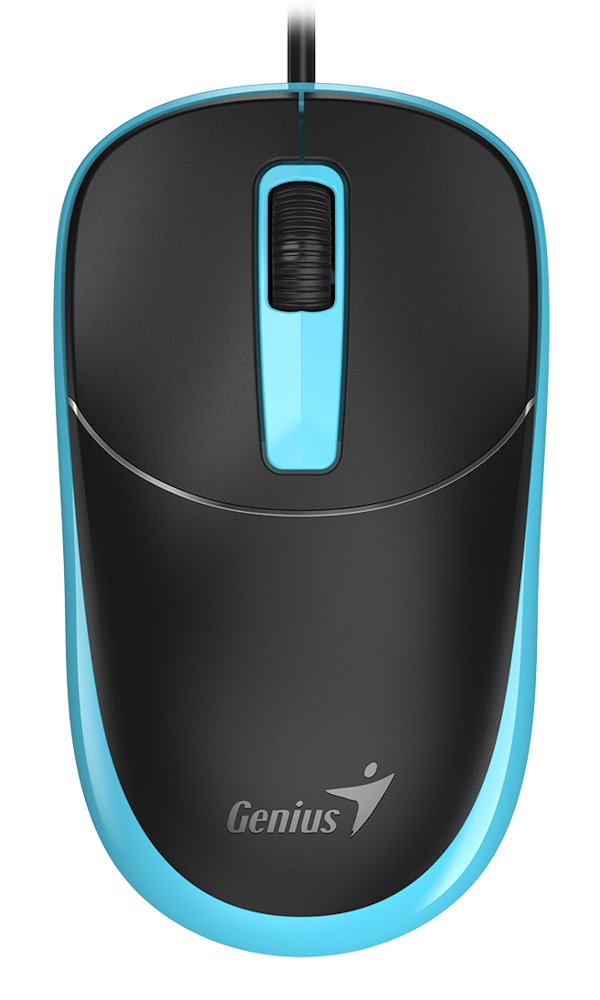 GENIUS DX-123 Ocean Blue/ drátová/ 1200 dpi/ USB/ černomodrá