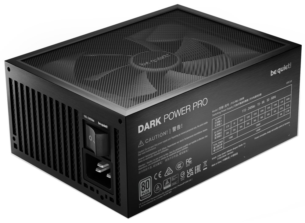 OPRAVENÉ - Be quiet! / zdroj DARK POWER PRO 13 1300W / ATX3.0 / active PFC / 135mm fan / 80PLUS Titanium / modulární