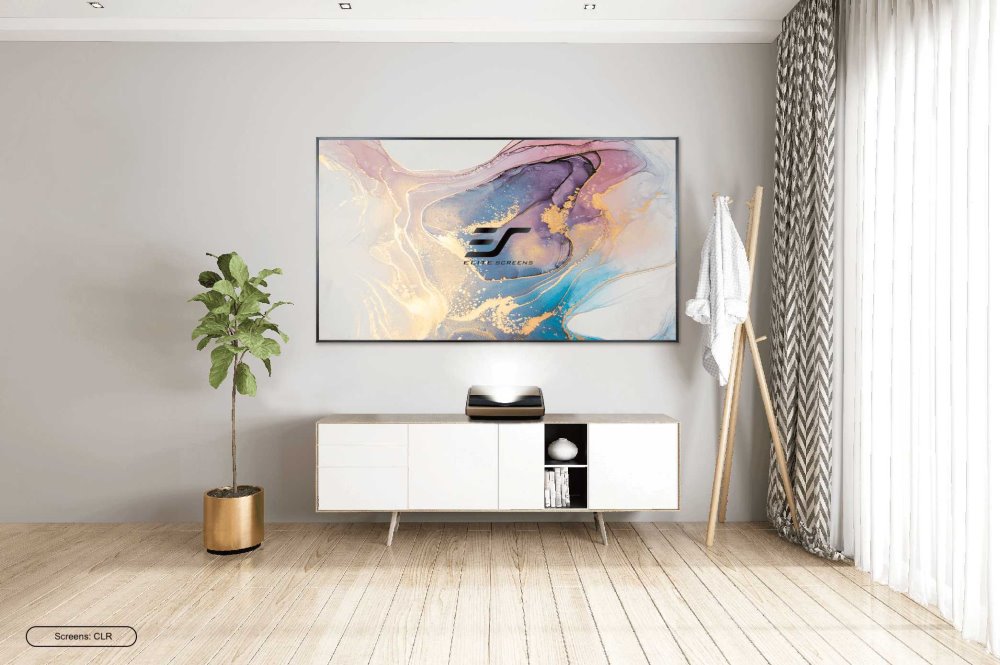 ELITE SCREENS plátno v pevném rámu 110" (280cm)/ 16:9/ 137,1×243,6cm/ CLR3/ bezrámové/ pro UST projektory
