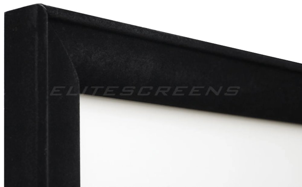 ELITE SCREENS plátno v pevném rámu 100" (254cm)/ 16:9/ 124,5×221,4cm/ gain 1.1/ rám černý 6cm