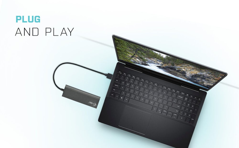 i-tec USB HUB METAL/ 4 porty/ USB 3.0/ napájecí adaptér/ kovový