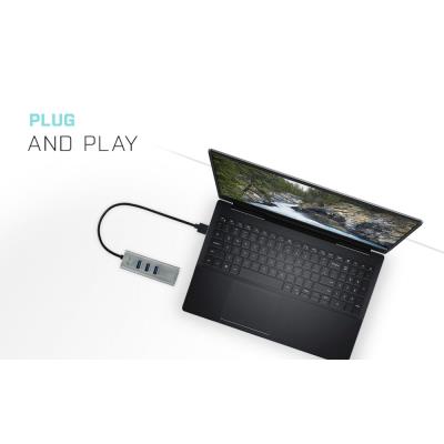 i-tec USB 3.0 HUB METAL/ 3 porty/ USB 3.0 na Gigabit Ethernet adaptér (RJ45)/ šedý