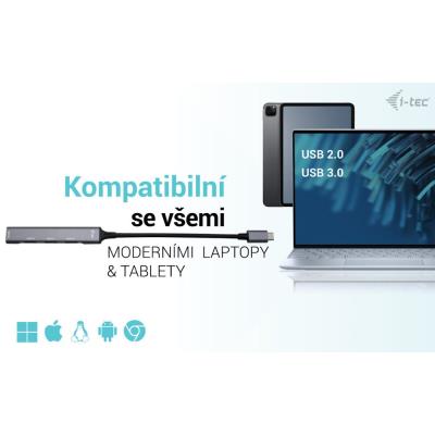 i-tec USB-C HUB Metal 1x USB 3.0 + 3x USB 2.0