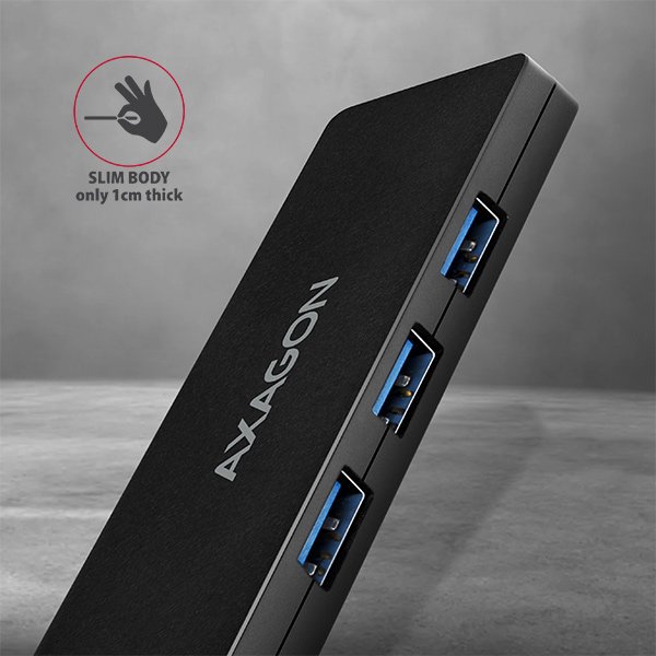 AXAGON SLIM hub USB-C / HUE-G1C / USB 3.2 Gen1 / 4x USB-A / 0,14m