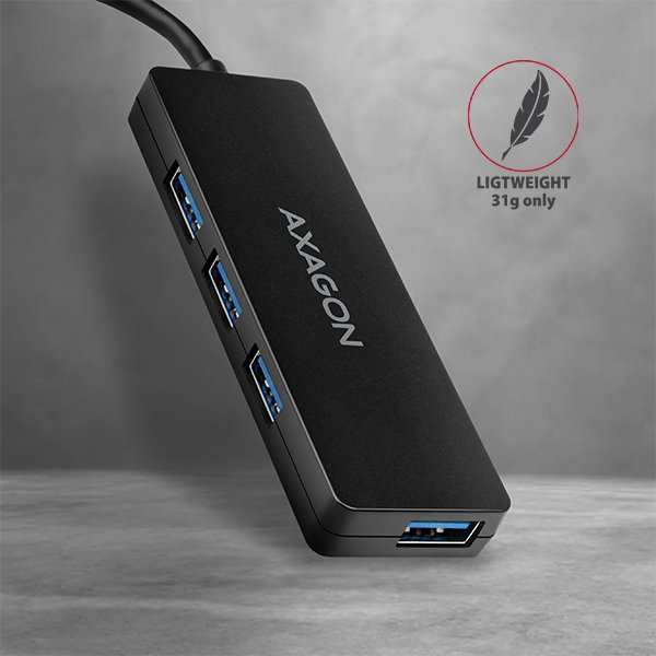 AXAGON SLIM hub USB-C / HUE-G1C / USB 3.2 Gen1 / 4x USB-A / 0,14m