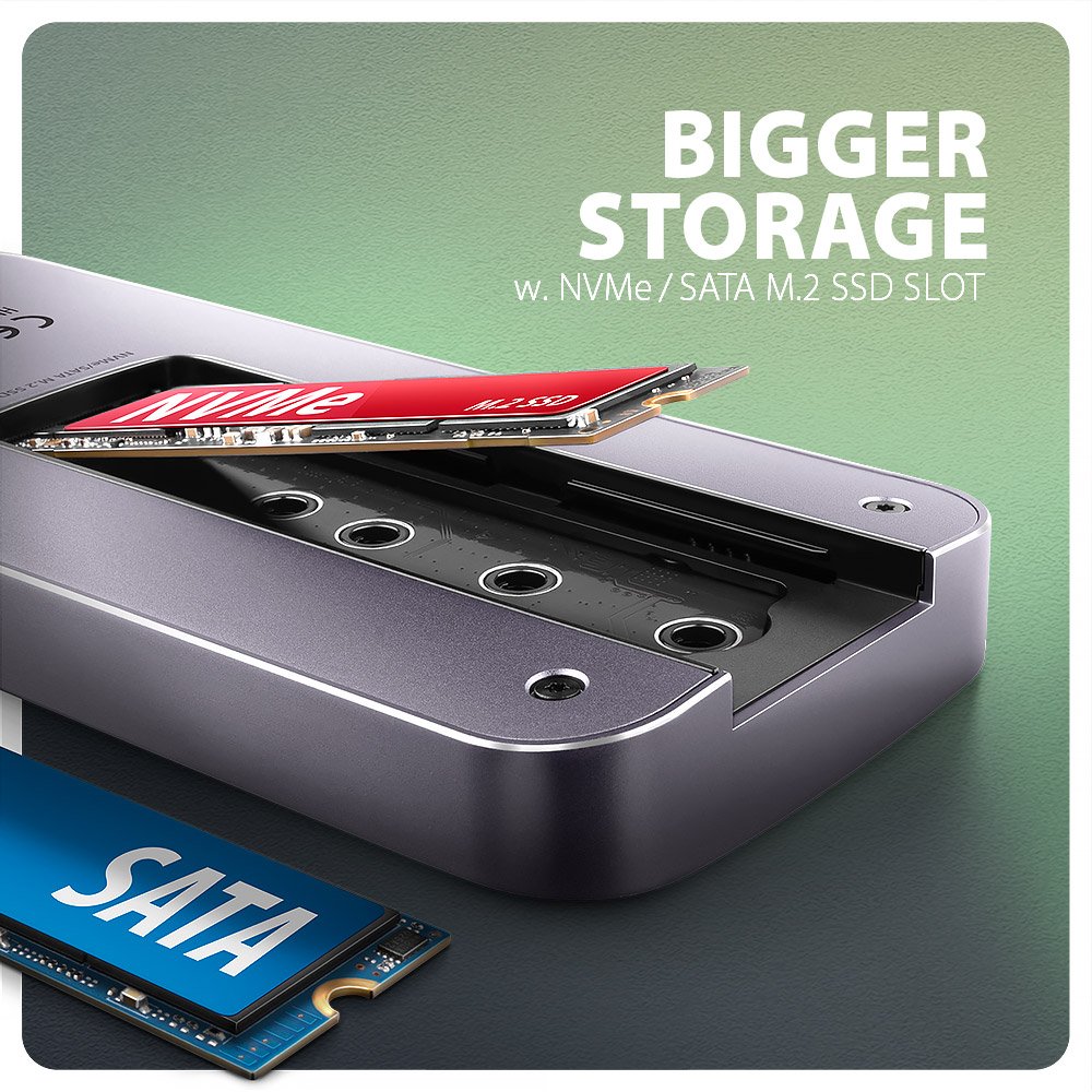 AXAGON multi portový hub USB-C / HMC-6GM2 / USB 3.2 Gen1 / 1x PD / 1x HDMI / 1x USB-C / 1x USB-A / SD/micro SD / 1x M.2