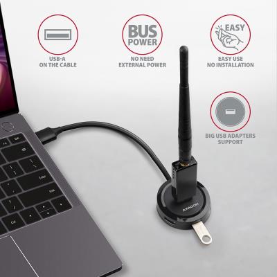 AXAGON hub USB-A / HUE-P1A / USB 3.2 Gen1 / 4x USB-A / 0,3m