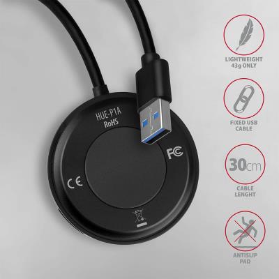 AXAGON hub USB-A / HUE-P1A / USB 3.2 Gen1 / 4x USB-A / 0,3m