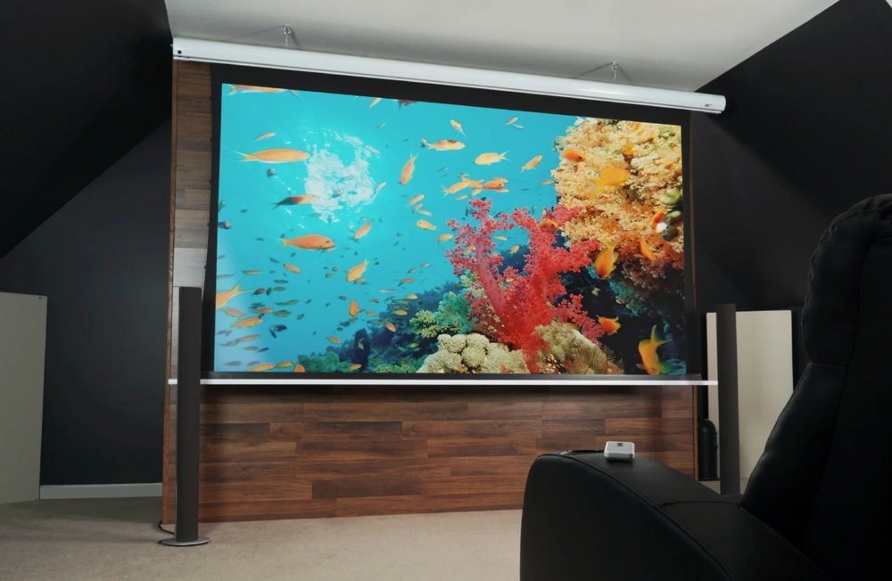 ELITE SCREENS plátno elektrické motorové 120" (305cm)/ 16:9/149,6×265,7cm/ hliníkový case bílý/10" drop/MaxWhite FG