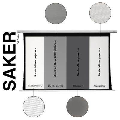 ELITE SCREENS plátno elektrické motorové 100" (254cm)/ 16:9/ 124,5×221,4cm/ hliníkový case bílý/ 24" drop/ Acoustic 4K