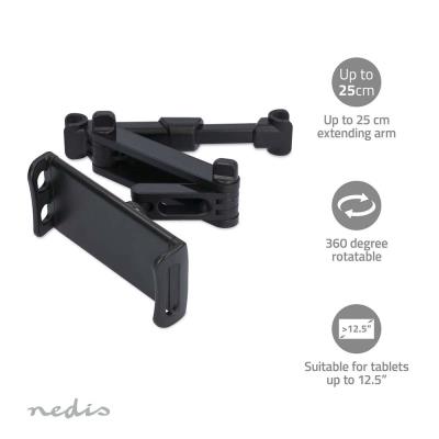 NEDIS držák tabletu do auta/ maximální velikost 12.5 "/ nastavitelný/ černý