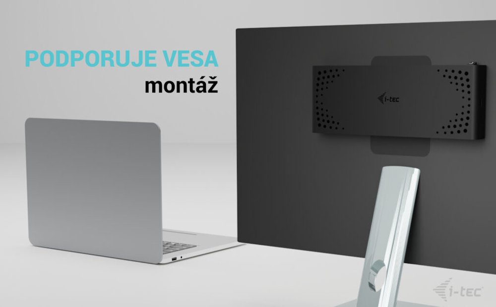 i-tec dokovací stanice Universal Dual 4K Display, Power Delivery 85W + i-tec USB-C nabíječka 100W