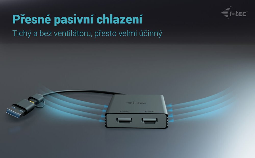 i-tec USB-A/USB-C Dual 4K HDMI video adaptér