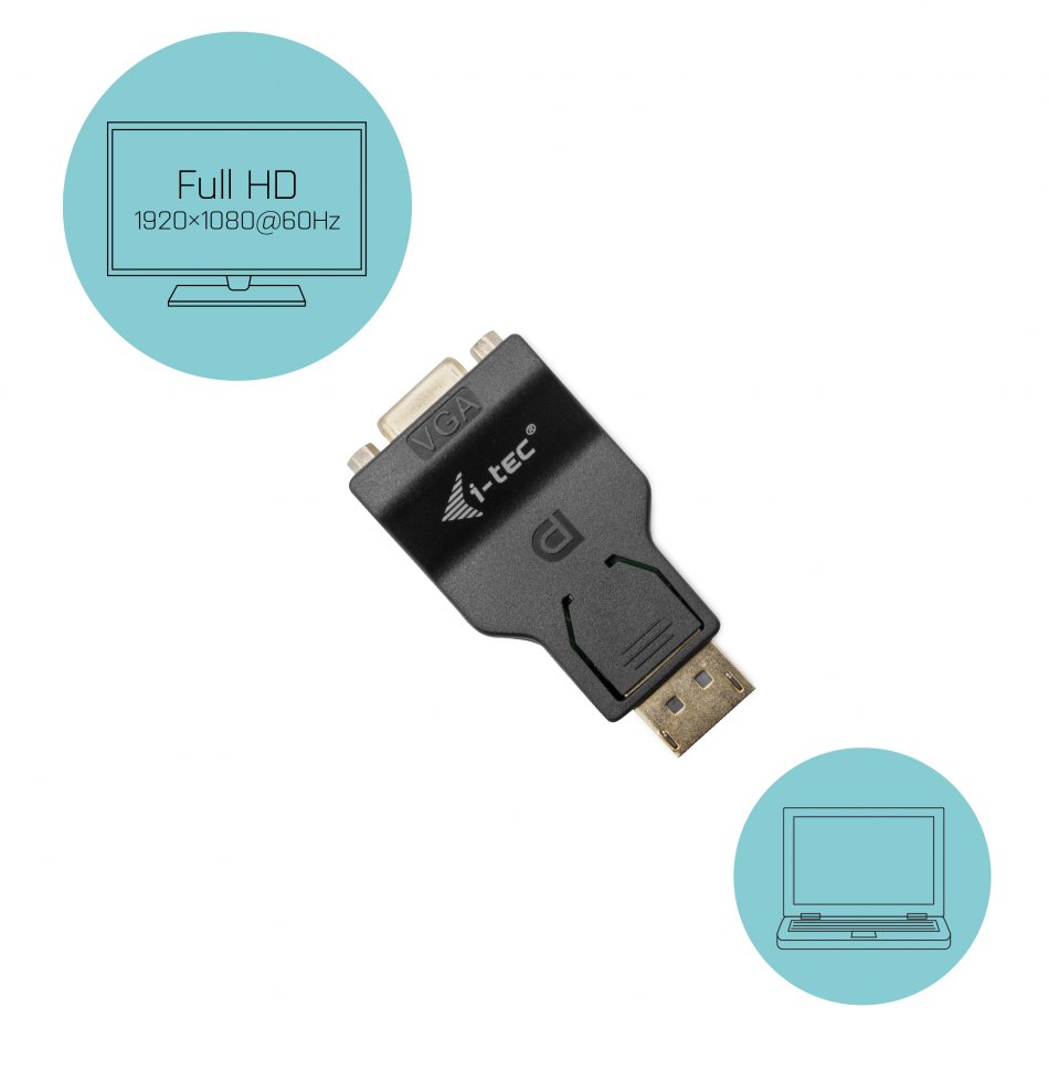 i-tec adaptér DisplayPort na VGA