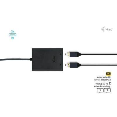 i-tec USB-C Dual 4K/60Hz (single 8K/30Hz) Display Port video adaptér