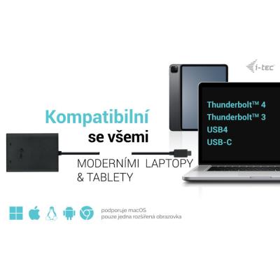 i-tec USB-C Dual 4K/60Hz (single 8K/30Hz) Display Port video adaptér