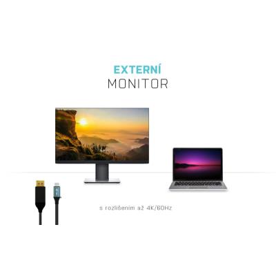 i-tec propojovací kabel USB-C na DisplayPort 4K / 60 Hz 2m