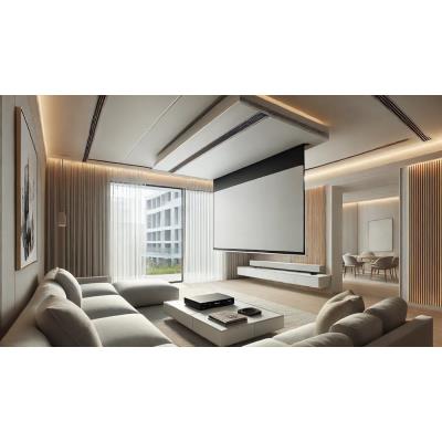 ELITE SCREENS plátno elektrické motorové stropní 120" (304,8cm)/ 16:9/ 149,4×265,7cm/ MaxWhite FG/ 8" drop